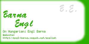 barna engl business card